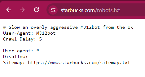 Esempio di Robots.txt